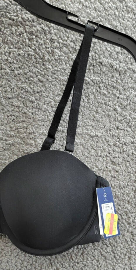 GapBody Everyday Essentials Multi-Way Bra Women's 36B Black Adjustable Strap