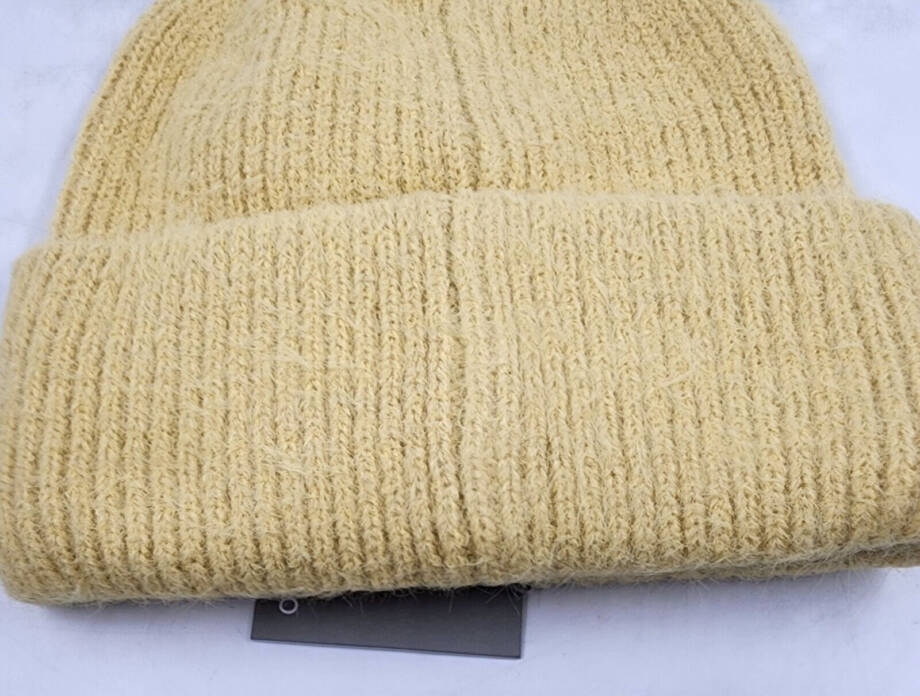 Soia & Kyo Jaya Knit Hat Women's One Size Beam Wide Brim Metal Logo Tag Pull On~