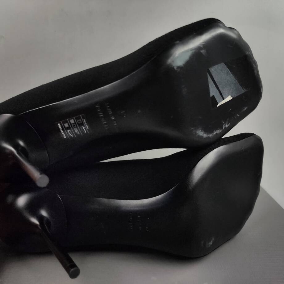 Balenciaga Anatomic High Heel Sock Booties Women's 41/11US Black Solid Pull On