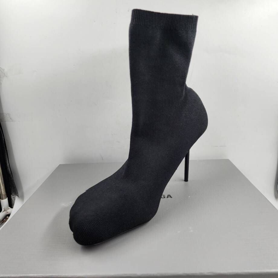 Balenciaga Anatomic High Heel Sock Booties Women's 41/11US Black Solid Pull On