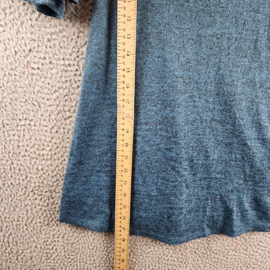 Bonnie Jean Double Bell Sleeve Knit Dress Big Girls 10 Blue Heather Crew Neck