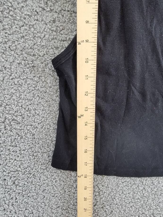 Cotton Citizen Verona Cropped Tank Top Women's XS Jet Black Scoop Neck Pullover