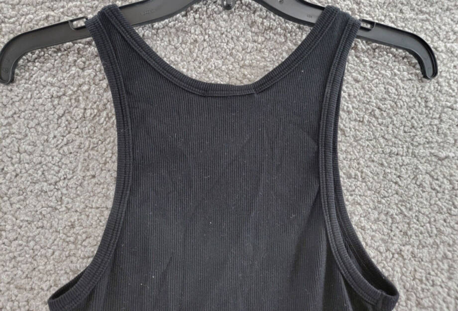 Cotton Citizen Verona Cropped Tank Top Women's XS Jet Black Scoop Neck Pullover