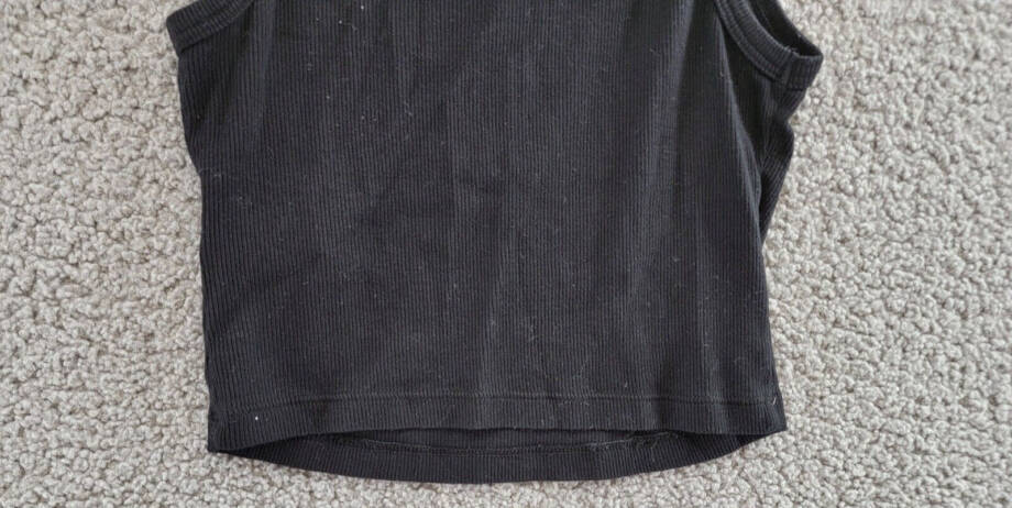 Cotton Citizen Verona Cropped Tank Top Women's XS Jet Black Scoop Neck Pullover