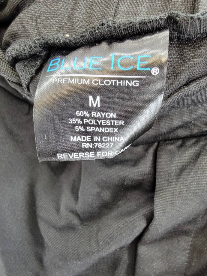 Blue Ice Moisture Wicking Performance Classic Jogger Sweatpants Men's M Black