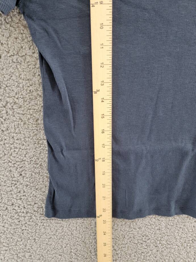 Velvet by Graham & Spencer Brenny Short Sleeved Rib Tee Women's L Crater Blue