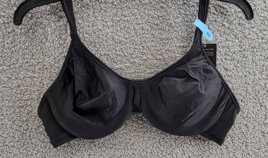 Bali Passion for Comfort Underwire Bra Women's 36C Black Dual Back Hook-and-Eye