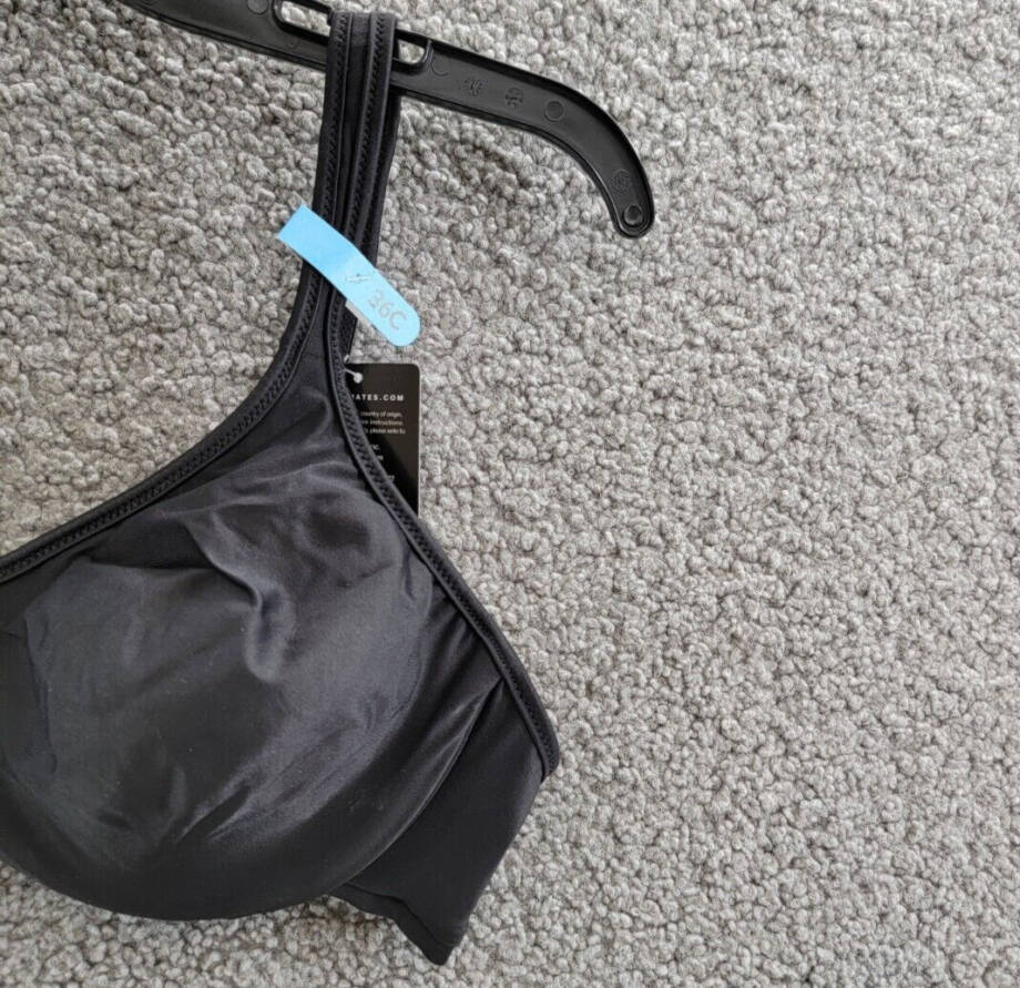 Bali Passion for Comfort Underwire Bra Women's 36C Black Dual Back Hook-and-Eye