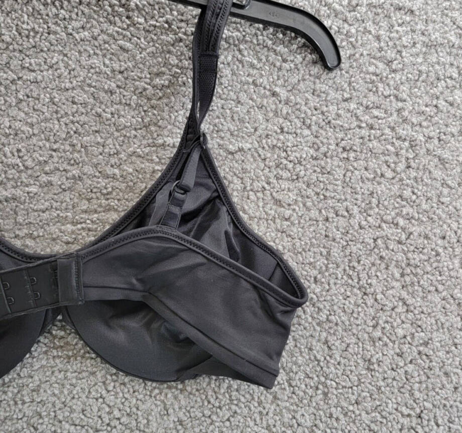 Bali Passion for Comfort Underwire Bra Women's 36C Black Dual Back Hook-and-Eye