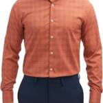 Perry Ellis Portfolio Slim Fit The Tech Dress Shirt Men's 16 32/33 Marsala L/S