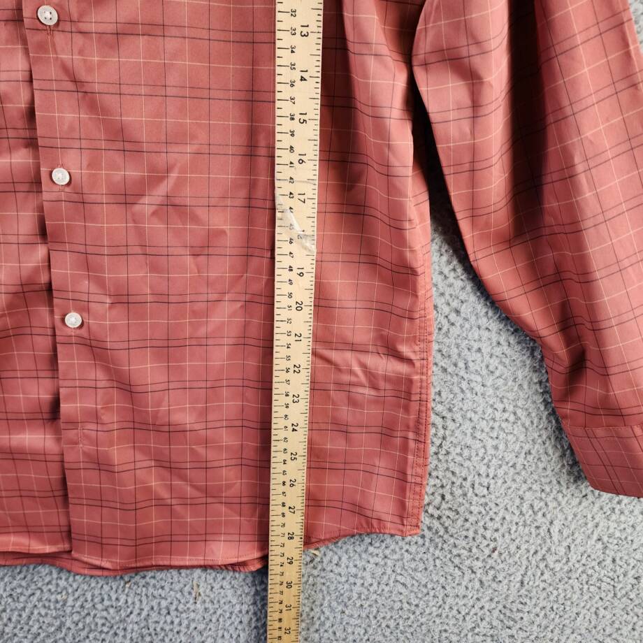 Perry Ellis Portfolio Slim Fit The Tech Dress Shirt Men's 16 32/33 Marsala L/S