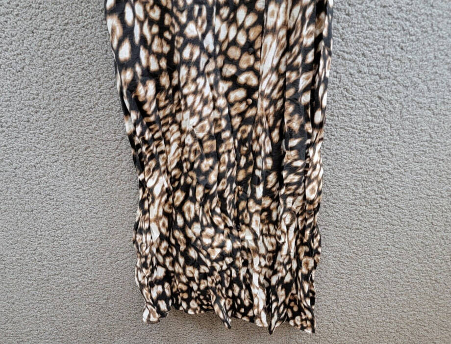 Vero Moda Josie Rika Shirt Dress Women's XS Brown Multi Button Tie Closure L/S