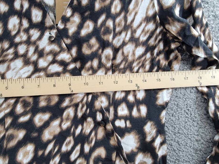 Vero Moda Josie Rika Shirt Dress Women's XS Brown Multi Button Tie Closure L/S