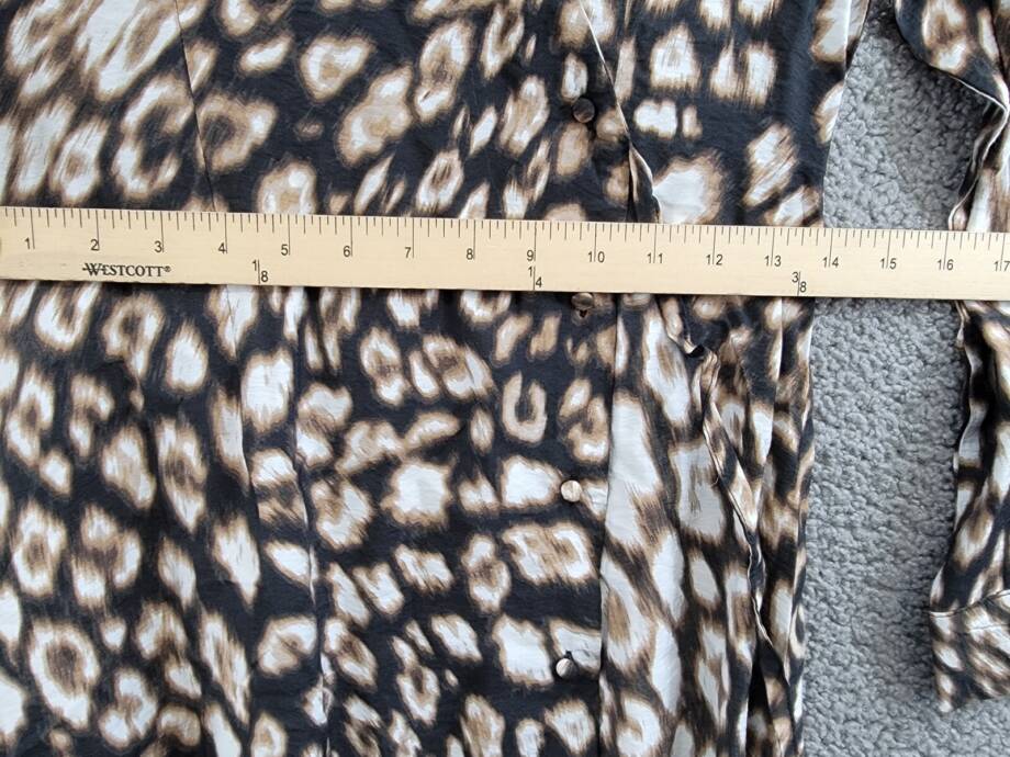 Vero Moda Josie Rika Shirt Dress Women's XS Brown Multi Button Tie Closure L/S