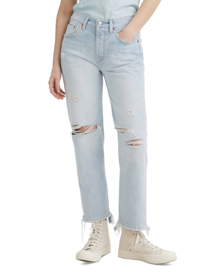Levi's 501 Cropped Straight-Leg High Rise Jeans Women's 30 x 26 Edge of Time