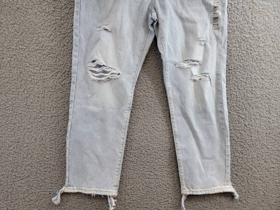 Levi's 501 Cropped Straight-Leg High Rise Jeans Women's 30 x 26 Edge of Time