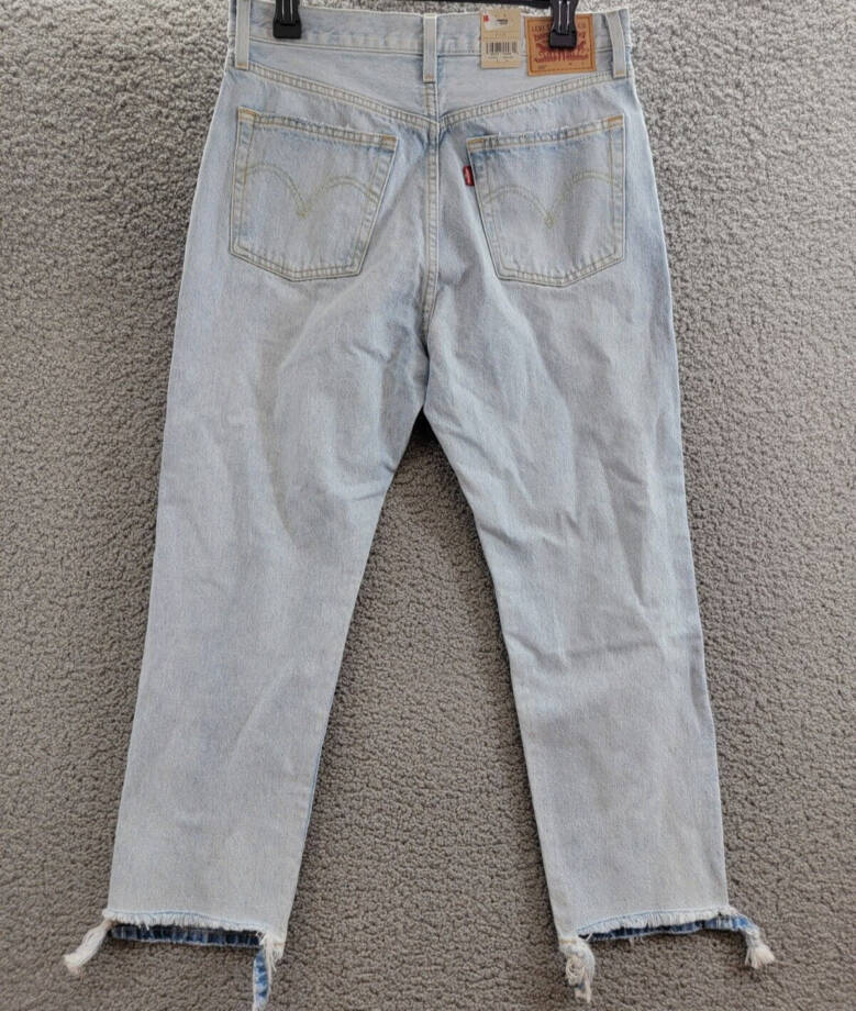 Levi's 501 Cropped Straight-Leg High Rise Jeans Women's 30 x 26 Edge of Time