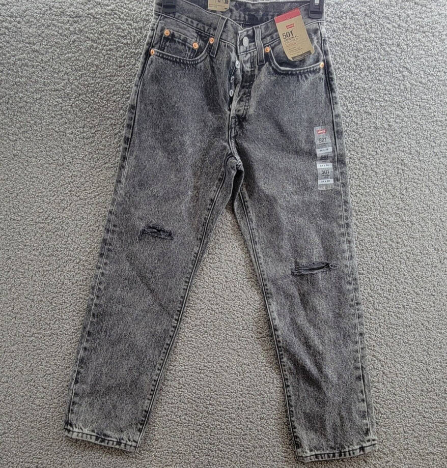 Levi's 501® Cropped Straight-Leg High Rise Jeans Women's 24 x 26 Sophisticated
