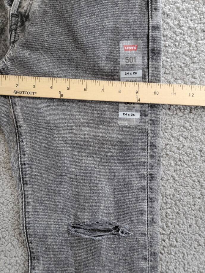 Levi's 501® Cropped Straight-Leg High Rise Jeans Women's 24 x 26 Sophisticated
