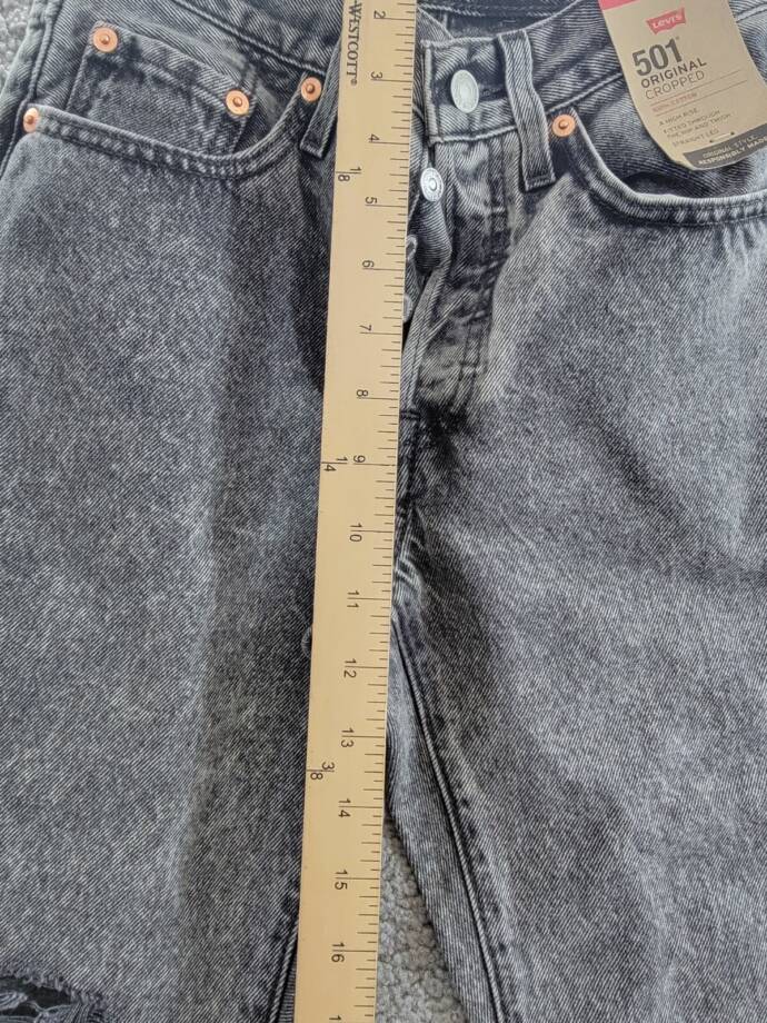 Levi's 501® Cropped Straight-Leg High Rise Jeans Women's 24 x 26 Sophisticated