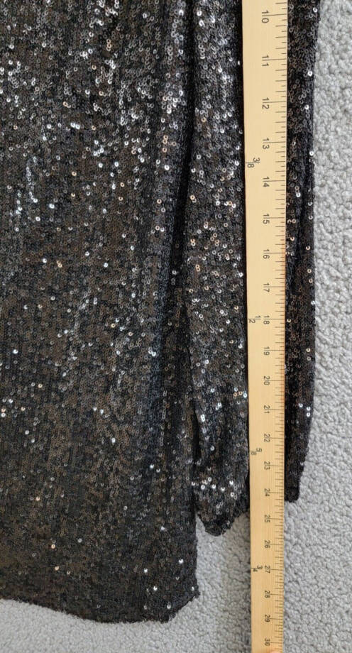 Steve Madden Delorean Sequined Mini Cocktail Dress Women's S Black Pullover