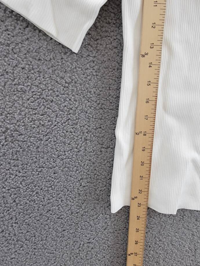 KARL LAGERFELD PARIS Sweetheart-Neck Sweater Women's S Soft White Short Sleeve
