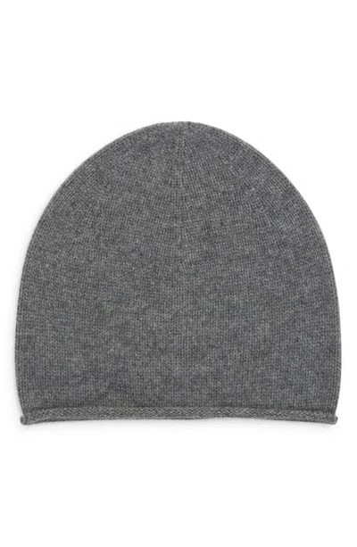 Vince Boiled Cashmere Chunky Knit Beanie Women's One Size Medium Gray Pull On