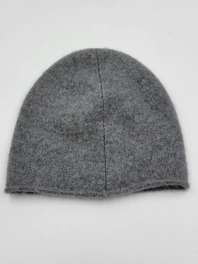 Vince Boiled Cashmere Chunky Knit Beanie Women's One Size Medium Gray Pull On