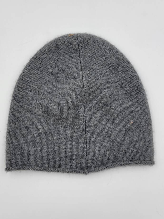 Vince Boiled Cashmere Chunky Knit Beanie Women's One Size Medium Gray Pull On