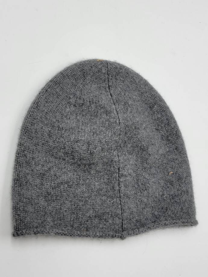 Vince Boiled Cashmere Chunky Knit Beanie Women's One Size Medium Gray Pull On