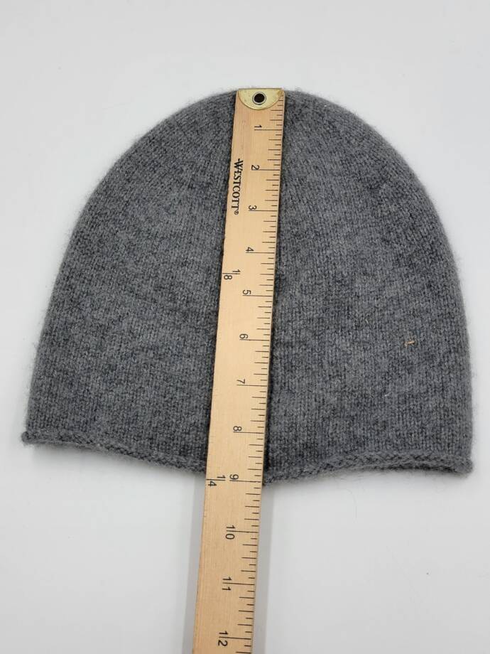 Vince Boiled Cashmere Chunky Knit Beanie Women's One Size Medium Gray Pull On