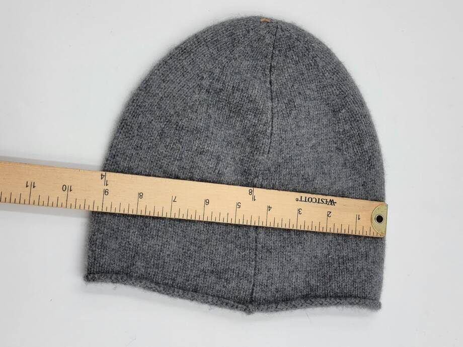 Vince Boiled Cashmere Chunky Knit Beanie Women's One Size Medium Gray Pull On