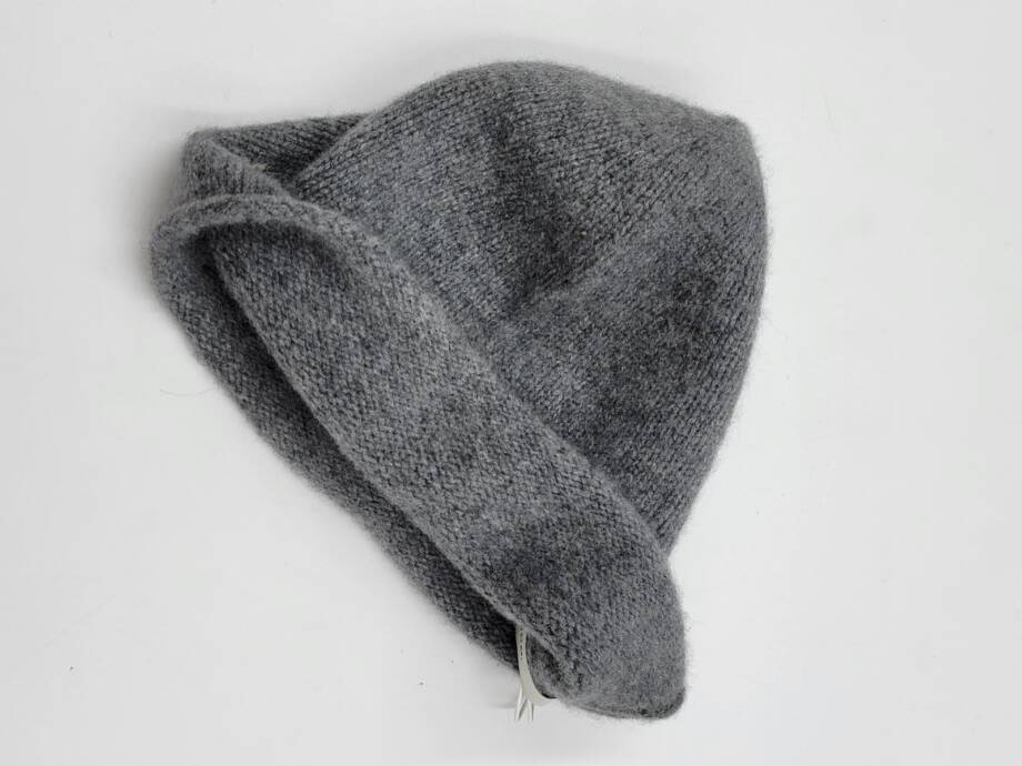 Vince Boiled Cashmere Chunky Knit Beanie Women's One Size Medium Gray Pull On