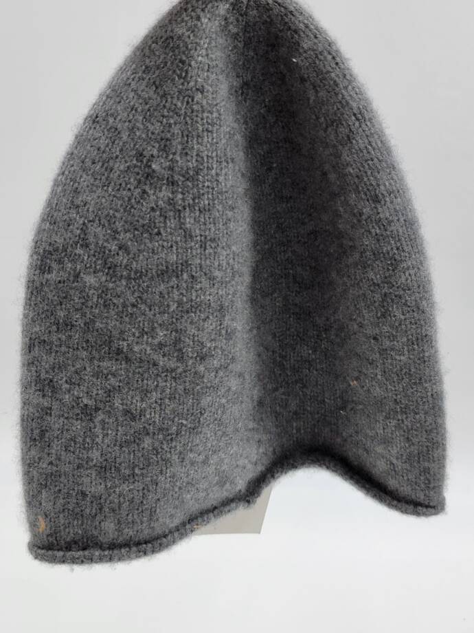 Vince Boiled Cashmere Chunky Knit Beanie Women's One Size Medium Gray Pull On
