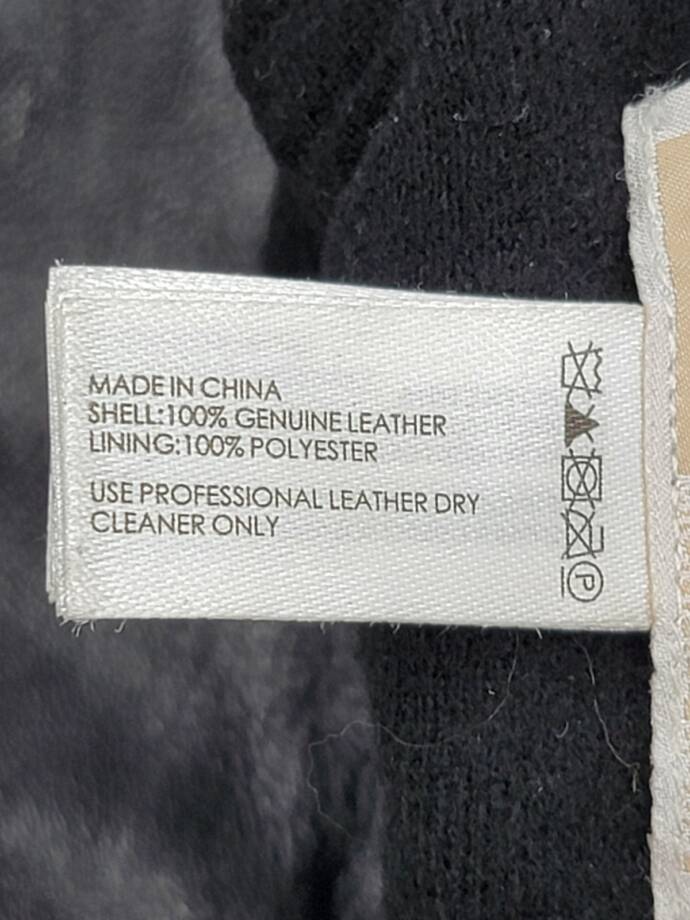 MICHAEL Michael Kors Leather Logo Ornament Gloves Women's M Black Slip On