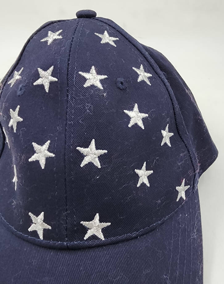 I.N.C. International Concepts Metallic Stars Baseball Cap Women's One Size Navy~