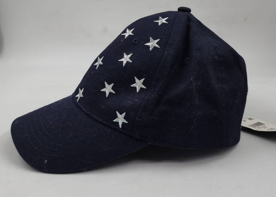 I.N.C. International Concepts Metallic Stars Baseball Cap Women's One Size Navy~