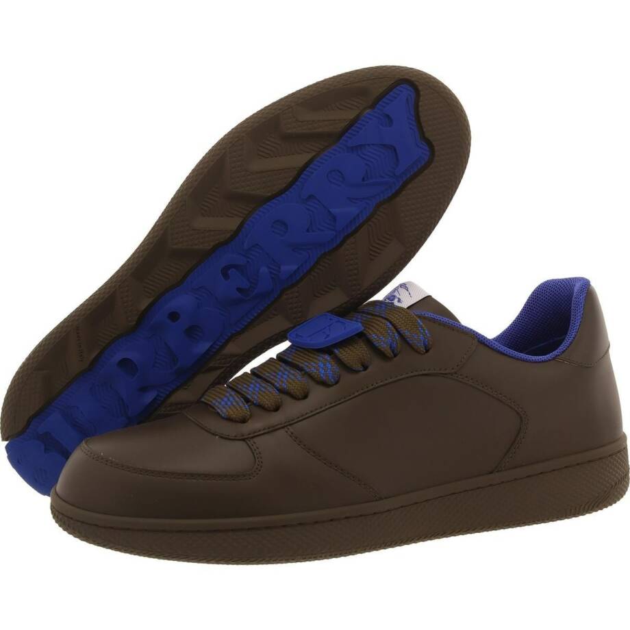 Burberry Terrace Low Top Sneakers Men's 42.5/9.5US Loch Round Toe Lace Closure