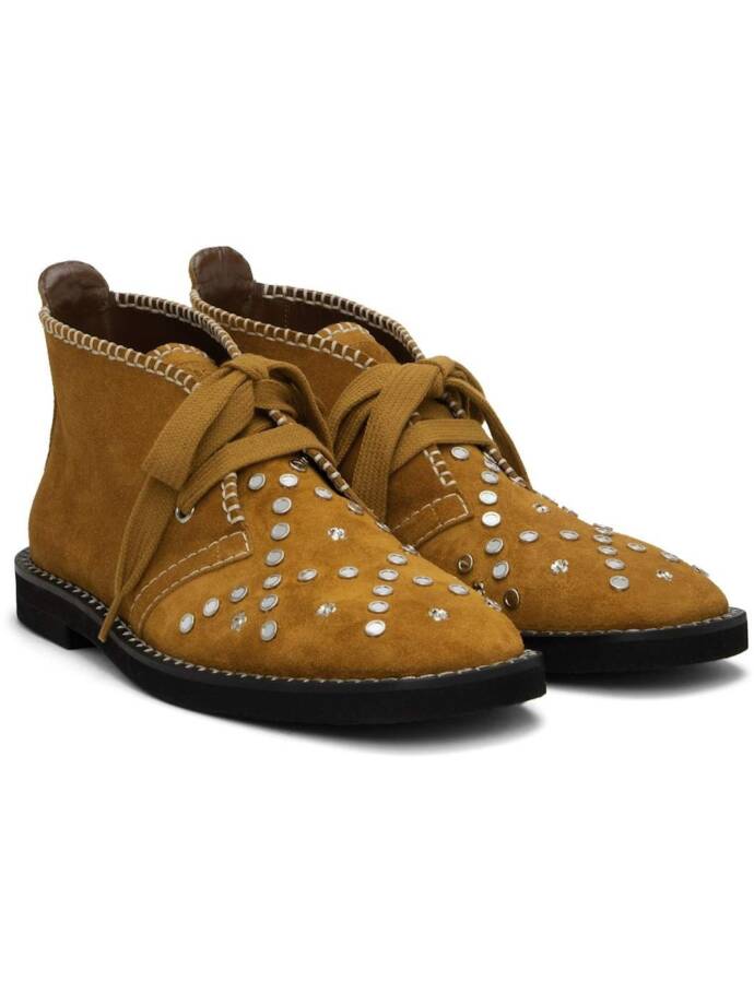 Wales Bonner Studded Desert Boots Men's 43.5/10.5US Tan Whipstitching Lace Up