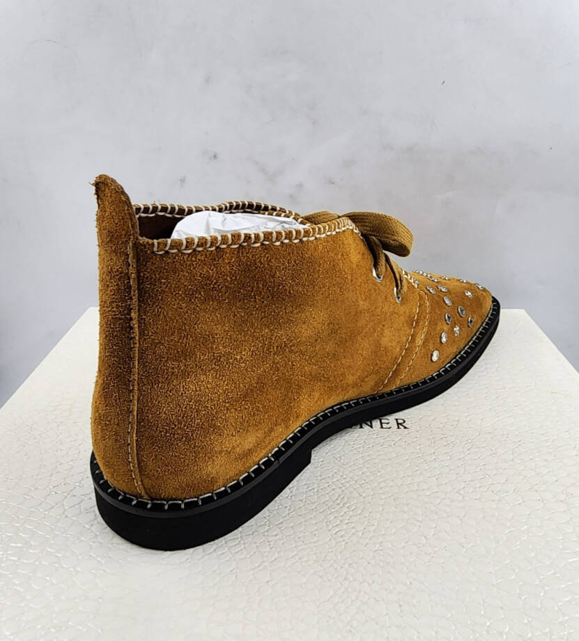 Wales Bonner Studded Desert Boots Men's 43.5/10.5US Tan Whipstitching Lace Up