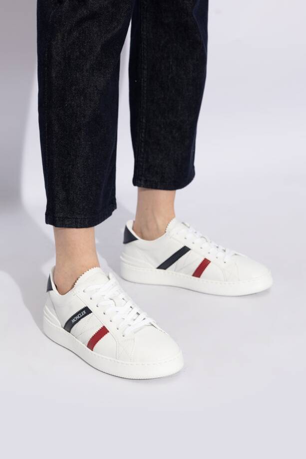 Moncler Monaco Low Top Sneakers Men's 39.5/6.5 US White Multi Round Toe Lace Up