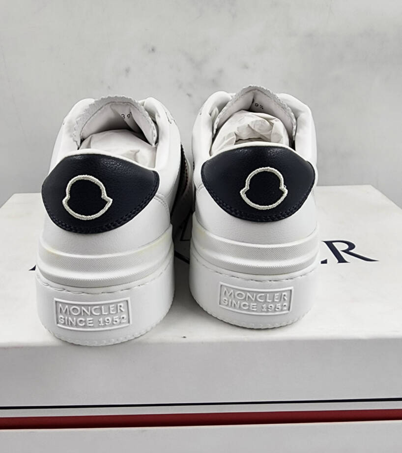 Moncler Monaco Low Top Sneakers Men's 39.5/6.5 US White Multi Round Toe Lace Up