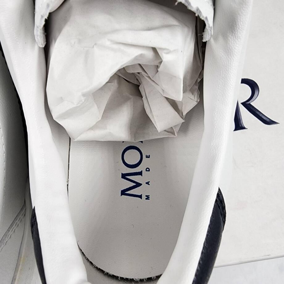 Moncler Monaco Low Top Sneakers Men's 39.5/6.5 US White Multi Round Toe Lace Up
