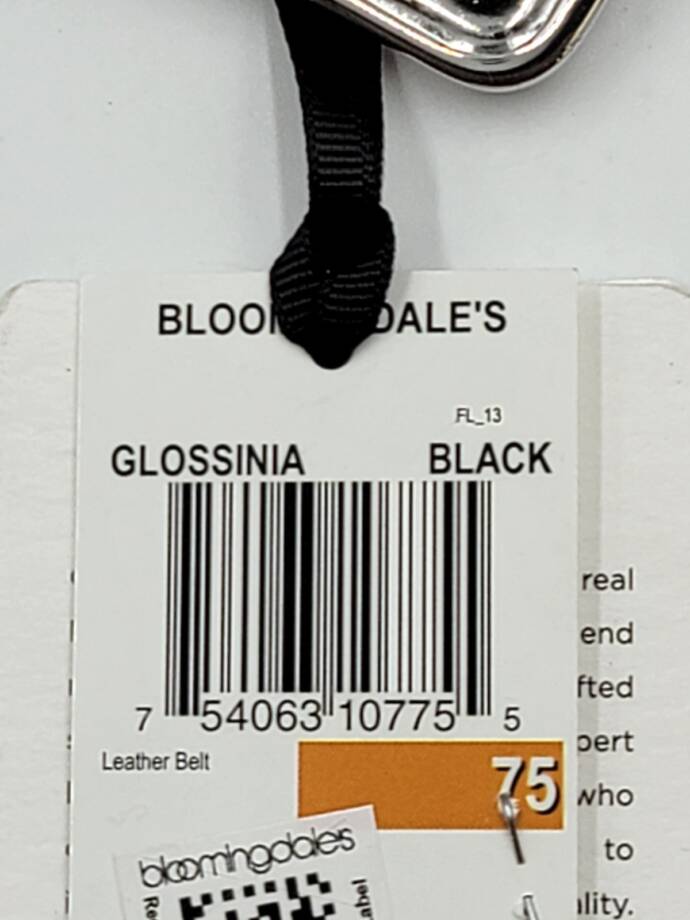GAVAZZENI Glossinia Leather Belt Women's 75 Black Square Buckle Adjustable