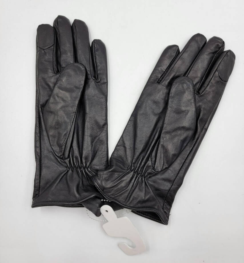 MICHAEL Michael Kors Leather Astor Studded Touch Tips Gloves Women's S Black