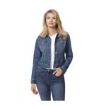 Jessica Simpson Trendy Plus Pixie Long Sleeve Denim Jacket Women's 1X Mercer
