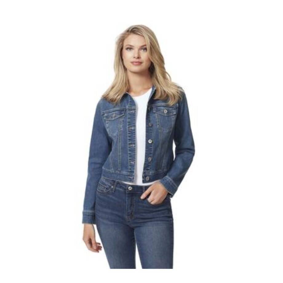 Jessica Simpson Trendy Plus Pixie Long Sleeve Denim Jacket Women's 1X Mercer