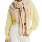 Vince Cashmere Featherweight Triangle Wrap Women's One Size Oak Ribbed Edge
