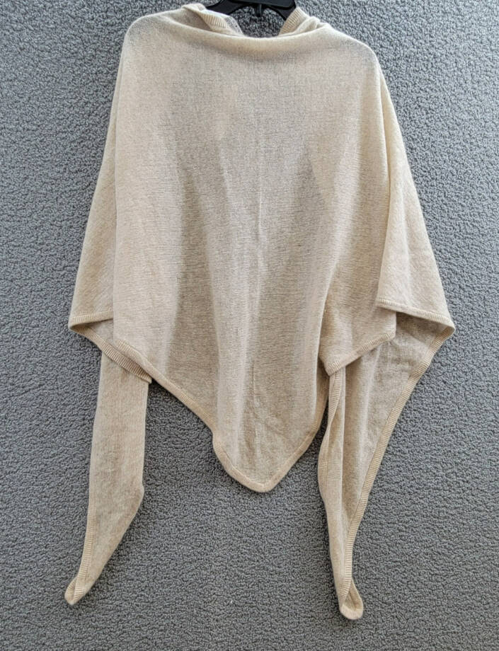 Vince Cashmere Featherweight Triangle Wrap Women's One Size Oak Ribbed Edge