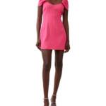 French Connection Whisper Gathered-Sleeve Dress Women's 0 Raspberry Sorbet S/S